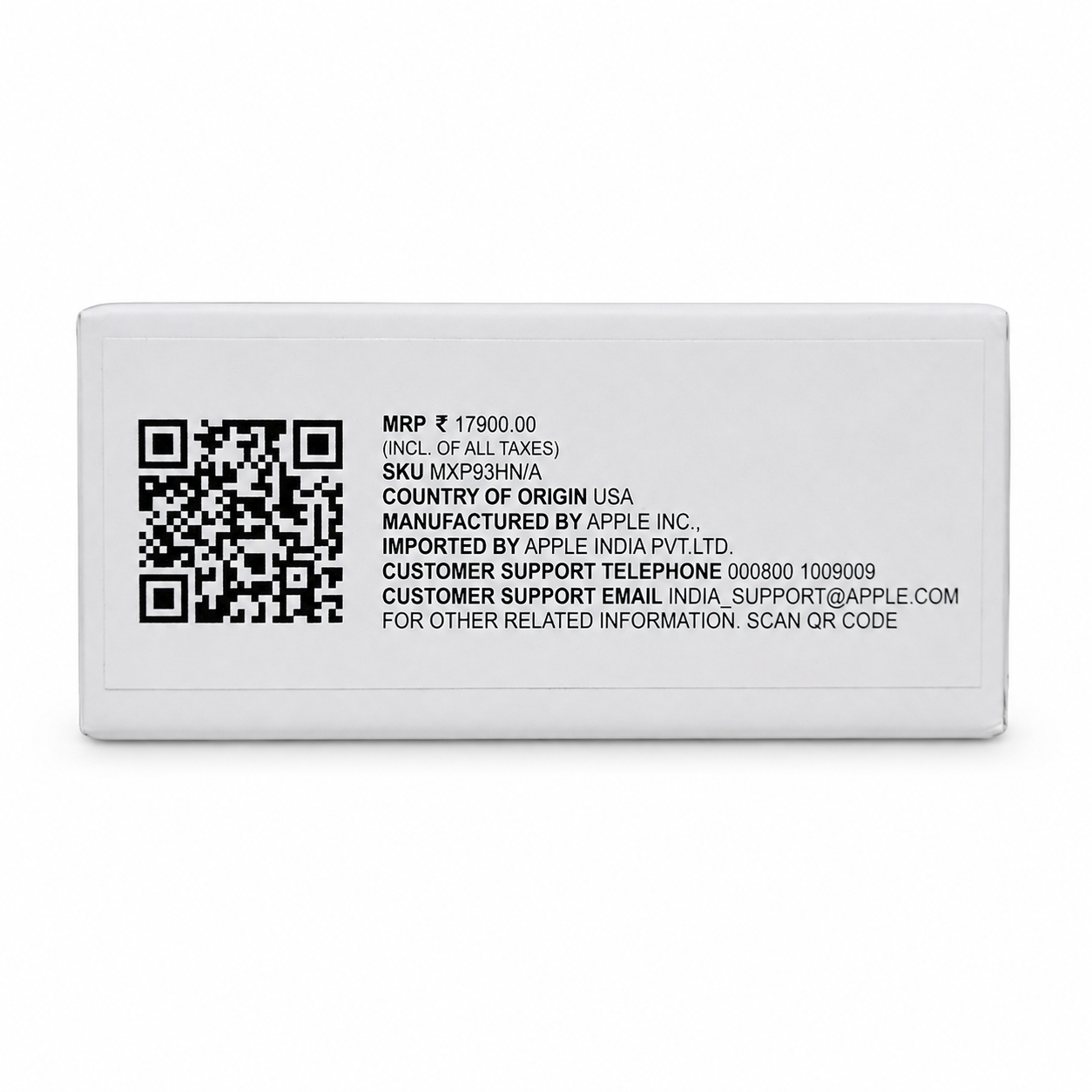 Apple AirPods packaging - details