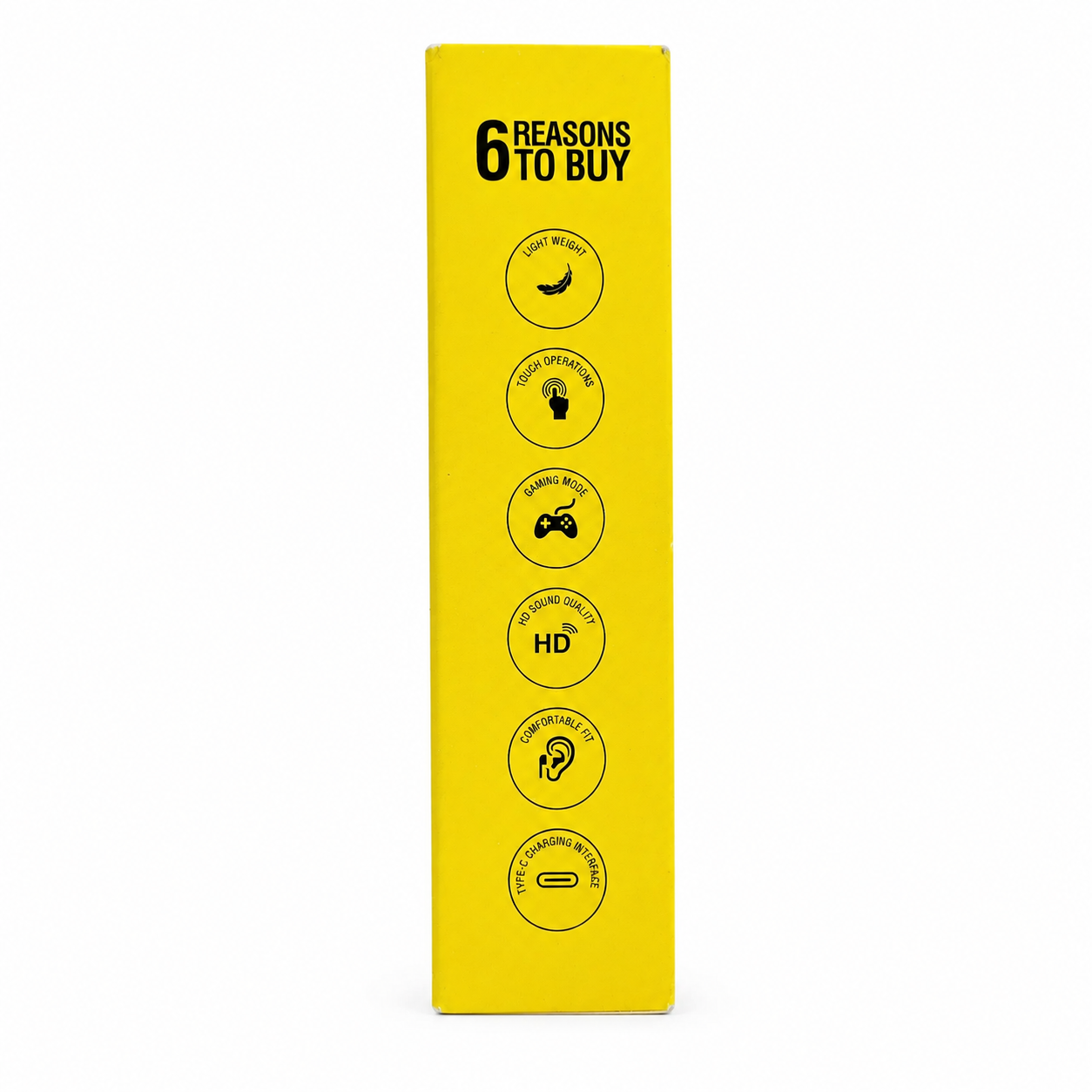 J35 TWS Wireless Earbuds packaging - side